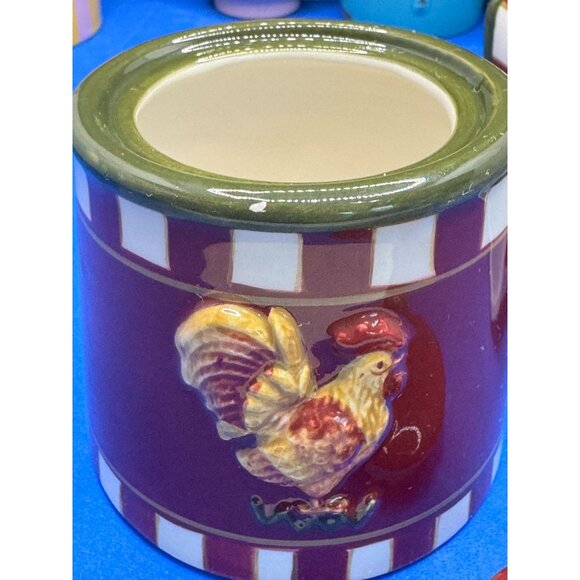 Park Designs Rise N Shine Ceramic Rooster Creamer & Sugar Bowl Set - AS IS - Picture 7 of 7